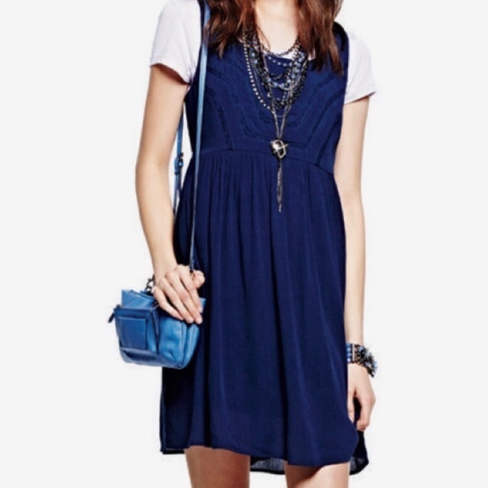 Princess Vera Wang Navy Blue Babydoll Dress